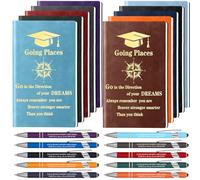 Yeaqee Lot de 20 carnets de notes en cuir A6 avec stylo à bille pour diplômés 2024 - Cadeau idéal pour étudiant, employé, remise de diplôme, cadeau pour collègue, enseignant (rêve)