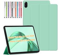 YeaQuelior Coque pour Honor Pad X8a/Honor Pad X9 11 pouces 2024, étui de protection fin en cuir PU avec support pour tablette Honor Pad X8a 11 pouces, matcha