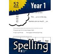 Year 1 Spelling: 52 Weeks of Spelling - Vocabulary Sentences (with Answer Key) - High Frequency Sight Words (Flash Cards Included) : Comprehensive ... Vocab, & Reading): Year 1 (Ages 5-6)