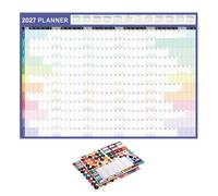 Year Calendar, Monthly Planning Chart, Color Display Schedule, Organizer
