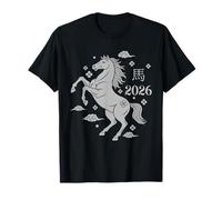 Year of The Horse 2026 Chinese New Year Silver Zodiac T-Shirt