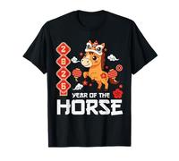 Year of The Horse 2026 Cute Kawaii Chinese New Year Kids T-Shirt