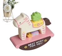 Year of the Horse 2026 Figurine - Good Luck Decoration, Résine Cartoon Rocking Horse Statue | Horses Ornament for Home Office Desk Entryway | Table TV Cabinet Bedside Decor for Adults Celebration