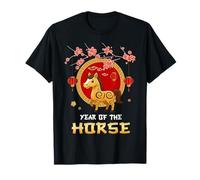 Year of The Horse Chinese Zodiac Cute Pony Lanterns Kids T-Shirt