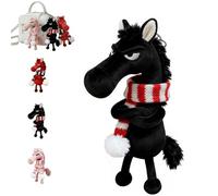 Year of The Horse Lucky Mascot, Year of The Horse 2026 Decorations, Lucky Horse Guardians, Small Charm Symbolizing Strength, Courage, Balance, and Moving Forward, Emotional Support (Black)