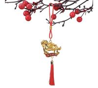 Year of The Horse Ornament - Equine Charm, Decorative Pendant for Cultural Events, Golden Figurine with Hanging Tassel, Seasonal Accessory, Prosperity Symbol for Front Door and Wall Display