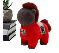 Year of The Horse Poupée en peluche Chinese Horse Peluche pour collectionneurs, peluche douce pour garçons, filles, amis, canapé, lit, lit, lit, bureau, cadeau, décoration lunaire