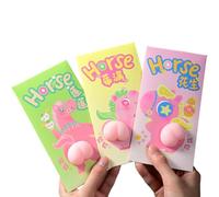 Year Of The Horse Red Envelopes - 2026 Chinese New Year Money | 3 Pieces Good Luck Horse Moneys Packet | 3D Soft Butt Design Red Money Envelopes 2026 | For Spring Festival Party Holiday