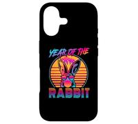 Year of The Rabbit Retro Vintage 80s Funny Bunny Lover Coque pour iPhone 17