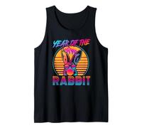 Year of The Rabbit Retro Vintage 80s Funny Bunny Lover Débardeur