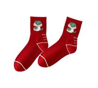 Year Of The Snake Chaussettes en coton Motif serpent Motif de serpent pour femme Motif rayures Chinois Nouvel An moyen Tube Cadeau Re Festival Coton, Serpent mignon, taille unique