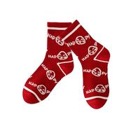 Year Of The Snake Chaussettes en coton Motif serpent Motif de serpent pour femme Motif rayures Chinois Nouvel An moyen Tube Cadeau Re Festival Coton, Heureux partout, Taille unique