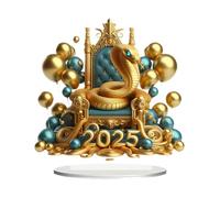 Year of the Snake Decoration - Acrylic Tiered Tray Sign | Chinese New Year Tabletop Centerpiece, Holiday Party Home Display, Festive Festival Symbol Decor for Kitchen, Office, Living Room, Seasonal