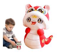 Year of The Snake Plush | Pendentif pour sac à dos en peluche avec chapeau de lion dansant | Ornements de pendentif pour sac à dos, accessoires clés pour le festival du printemps