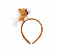 Year Serre-tête en peluche rouge mignon pour poney fortune atmosphère festival exquis en peluche (marron clair)