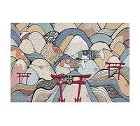 YEARLY Paillasson de Style Japonais,paillassons intérieurs extérieurs paillasson de Bienvenue antidérapant pour Magasin d'alimentation Japonais décoration de Zones à Fort trafic de Patio