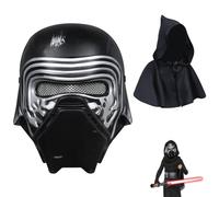 Yearsahrk Kylo Ren - Lot de 2 casques Kylo Ren - Noir - Costume d'étoile - Masque extraterrestre - Carnaval - Halloween - Cosplay - Accessoires en latex