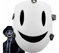 Yearsahrk Masque d'anime haute invasion - Sourire blanc/pas de bouche - Tireur d'élite Tenkuu Shinpan - Costume de cosplay - Accessoires d'Halloween (style B)