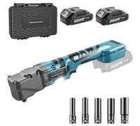 YEARTOP Visseuse d'angle sans fil 300 N.m 21 V sans balais avec 2 batteries | Compatible avec la batterie Makita, visseuse à percussion compacte pour les espaces restreints dans la voiture. Avec lumière