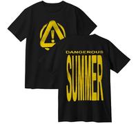 Yeat Dangerous Summer Merch T-shirt en coton unisexe tendance col rond à manches courtes, Noir , S