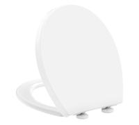 YEAUPE PRO Abattant WC avec frein de chute O-forme -Siège WC en PP avec Démontage Rapide, Patins Antidérapants et Gabarit d’installation - Silencieux et Durable, Blanc 44,6×37,2 cm