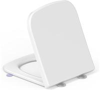 YEAUPE PRO Abattant WC Carré Duroplast, Fermeture Douce Blanc, [COURT]