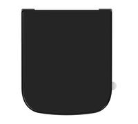 YEAUPE PRO Abattant WC Forme carrée[COURT], Cuvette Toilette avec Frein de Chute, Lunette WC Blanche, siège de toilette universel de forme carrée, testée jusqu'à 150kg, Noir 42,2 * 36,2 * 4,4CM