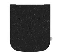 YEAUPE PRO Abattant WC Forme carrée[COURT], Cuvette Toilette avec Frein de Chute, Lunette WC Blanche, siège de toilette universel de forme carrée, testée jusqu'à 150kg,Marbre noir,42,2 * 36,2 * 4,4CM