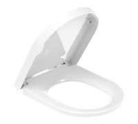 YEAUPE PRO Abattant WC Forme D Motif Losange, Cuvette Toilette avec Frein de Chute, Lunette WC avec Fermeture en Douceur, Lunette de Toilette Blanche Universelle, 43,5 * 36,2 * 5,1 CM