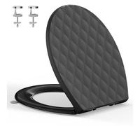 YEAUPE PRO Abattant WC Forme O avec Frein de Chute Noir