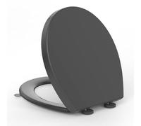 YEAUPE PRO Abattant WC Forme O PP Fermeture Douce Gabarit inclus, Gris
