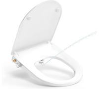 YEAUPE PRO Abattant WC Japonais Forme D Duroplast Bidet Non Électrique | Double buses avant/arrière, pression d'eau réglable, autonettoyage et fermeture douce pour une hygiène confortable