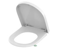 YEAUPE PRO Abattant WC [LONG] à Fermeture Amortie, Siège de toilette en Forme de D Dégagement Rapide à un Bouton,Facile à Installer, Capacité de Charge Jusqu'à 150 kg, Blanc, 46,4x35,9x5 cm