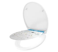YEAUPE PRO Abattant WC ovale avec système d'abaissement automatique Blanc Duroplast 44,6 × 37,2 cm