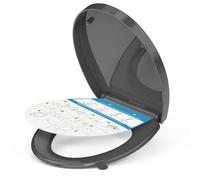 YEAUPE PRO Abattant WC universel à fermeture amortie - Siège de toilette ovale universel en plastique avec fixation réglable pour un nettoyage facile - Housse de cuvette et cuvette de salle de bain