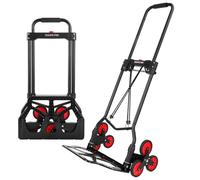 YEAUPE PRO Carretilla de saco, capacidad de carga de 80-100 kg, plegable, altura ajustable y elevador de escaleras para mudanzas y objetos pesados, carros de escaleras con 2 cuerdas expansoras y mango