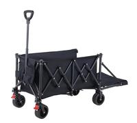 YEAUPE PRO Chariot de Plage Pliable Capacité Max. 220L 120KG, Noir