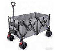 YEAUPE PRO Chariot Pliable - Votre Assistant Quotidien | 65L capacité, 50kg Charge, poignée réglable | Gris