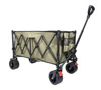 YEAUPE PRO Chariot Pliable - Votre Assistant Quotidien | 65L capacité, 50kg Charge, poignée réglable | Vert Militaire