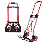 YEAUPE PRO Diable Pliable Transport Sol Plat Poignée Réglable 50 kg Rouge
