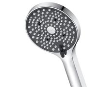 YEAUPE PRO Ensemble de douchette 110 mm - Pommeau de douche chromé avec 6 fonctions et 2 inserts filtrants, douche massante et pluie, anti-calcaire, adaptée à la famille