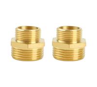 YEAUPE PRO Mamelon laiton réduit double mâle G3/4" à G1" (Ø 25,7 mm x 32,5 mm) filetage extérieur en laiton,avec ruban d'étanchéité en PTFE, Raccords en Laiton Adapté à L'eau Potable(Lot de 2)