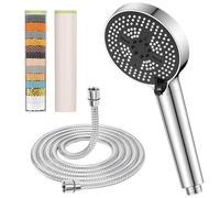 YEAUPE PRO Pommeau de Douche avec tuyau Haute Pression avec Filtration à 25 Étapes, Pommeau de Douche anti calcaire et 6 Modes de Jets, Améliorez la Qualité de l’Eau et la Douche Quotidienne, Chromé