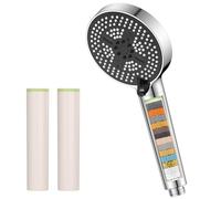 YEAUPE PRO Pommeau de Douche Haute Pression avec Filtration à 25 Étapes, Pommeau de Douche anti calcaire et 6 Modes de Jets, Améliorez la Qualité de l’Eau et la Douche Quotidienne, Chromé