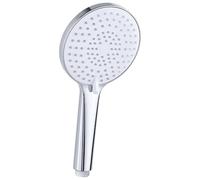YEAUPE PRO Pommeau de douche haute pression - Douchette à main avec 3 modes de jet, pommeau de douche rond (Φ120 mm), pommeau de douche haute pression, pommeau de douche à économie d'eau, chromé