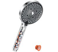 YEAUPE PRO Pommeau Douche Filtrant Anti-Calcaire, Haute Pression, 6 Modes | Filtration 3 étapes, haute pression, 6 jets, grand format Ø130 mm et buses silicone faciles à nettoyer au quotidien