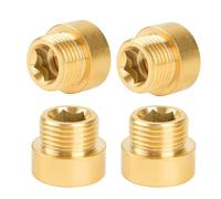 YEAUPE PRO Rallonge de robinet G1/2" x 10 mm, Laiton Rallonge Filetée (filetage intérieur Ø 19,5 mm x filetage extérieur Ø 20,3 mm), pour eau Potable et Installation de Chauffage, lot de 4