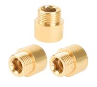 YEAUPE PRO Rallonge de robinet G1/2" x 15 mm, Laiton Rallonge Filetée (filetage intérieur Ø 19,5 mm x filetage extérieur Ø 20,3 mm),pour eau Potable et Installation de Chauffage, lot de 3