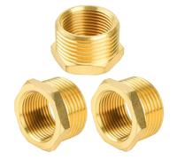 YEAUPE PRO Réducteur en laiton G1" à G3/4" (filetage extérieur Ø 32 mm x filetage intérieur Ø 25 mm), avec joint d'étanchéité PTFE, 3 pièces,pour les Réducteurs de Tuyaux D'eau