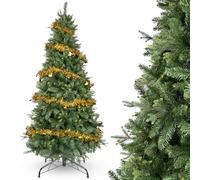 YEAUPE PRO Sapin de Noël Artificiel 155 cm avec 800 Pointes, PVC + PE | Support Métallique Robuste incluant Un Ruban Décoratif de 9 m | pour Intérieur et Extérieur